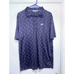 Black Clover Golf Polo Shirt Mens XL Blue Lucky‎ Fit Square Knit Athletic
